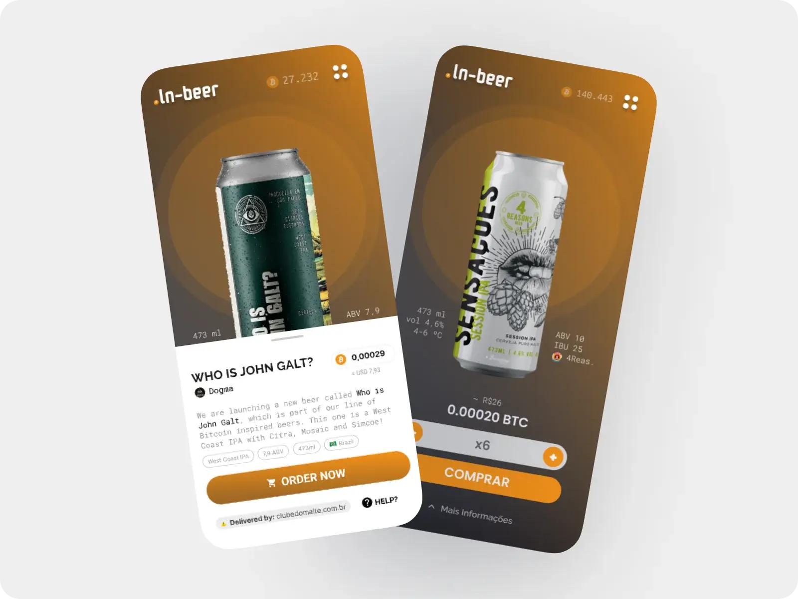 Lightning Beer App, designed in Figma